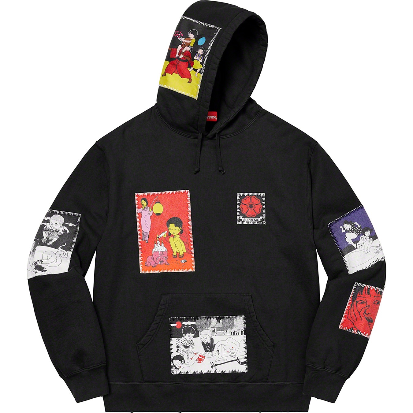 Toshio Saeki/Supreme Hooded Sweatshirt view 4